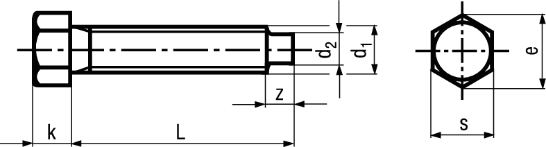 6-kt Schr mit Zapfen St 8.8 BN1363 DIN561B M8x16 - Bossard Schrauben