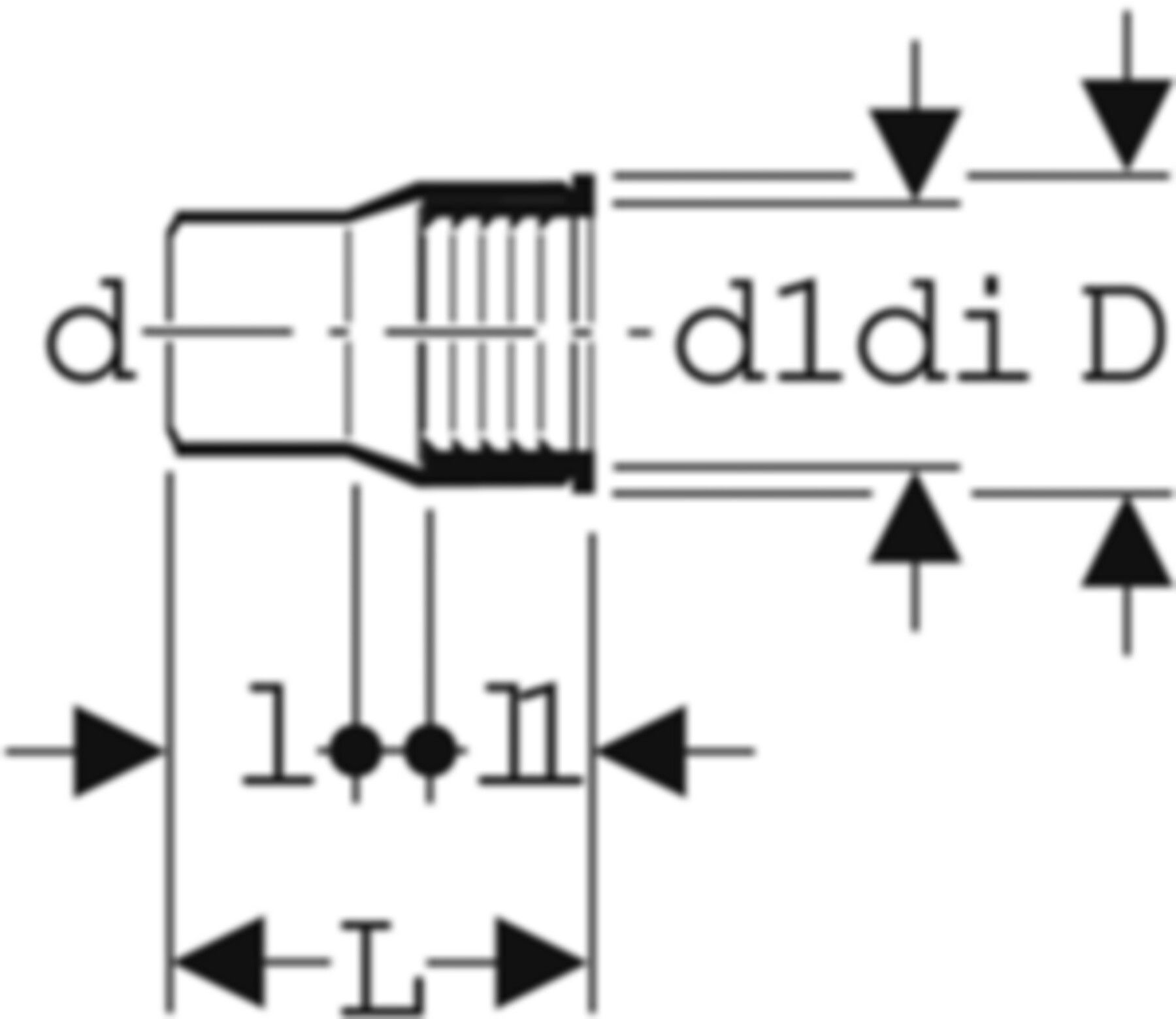 Sifon-Anschlussstutzen d 63/ 56mm 306.006.14.1 - Geberit-PE-Silent-Formstücke
