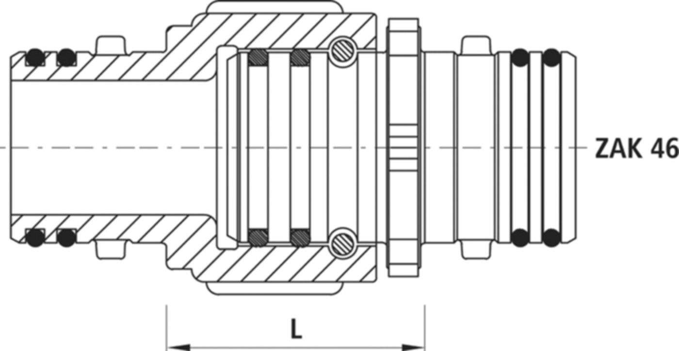 ZAK-Spitzend-Verbinder 6302 - Hawle Steckfittinge