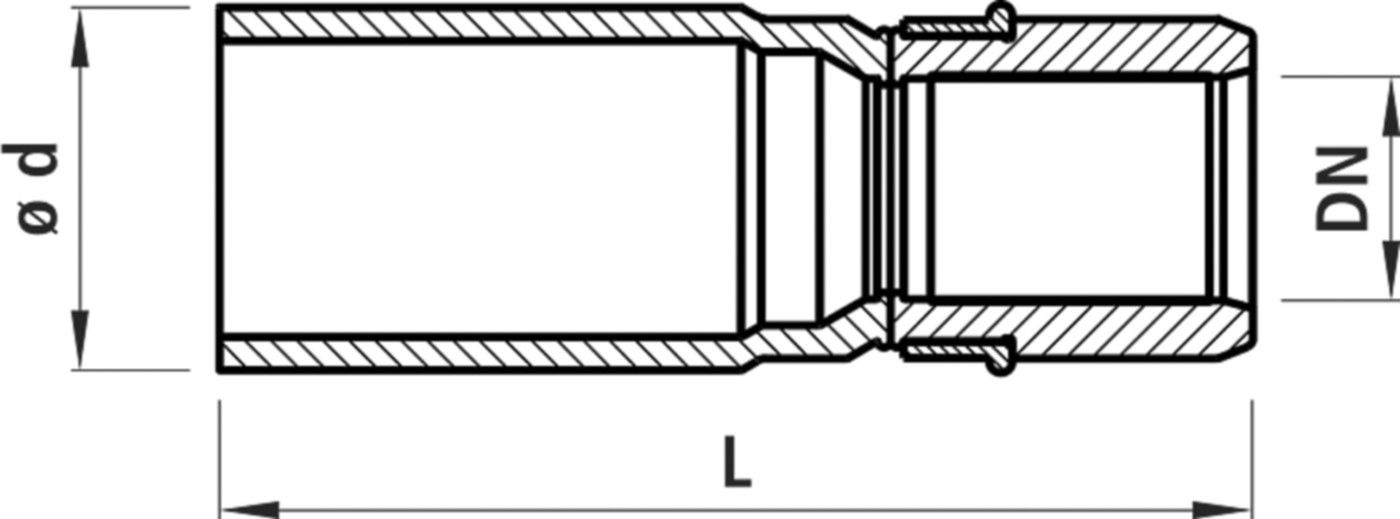PE-Anschweissende BLS PE100 S5 4522 DN 125 / d 160mm - Hawle Armaturen