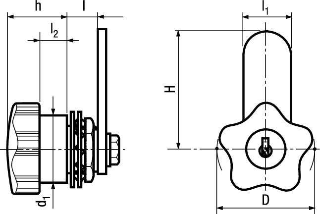 Verriegelungen Elesa® VC.308 BN14161 68102VC.308/40-S - Bossard Schrauben