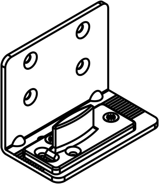 HAWA-PORTA Bodenführung, Porta 45, Stahl verzinkt, für Wandbefestigung - Schiebetür- und Schiebetorbeschläge