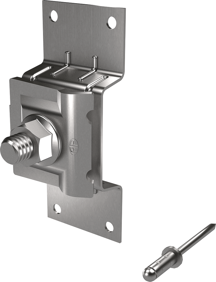 Blechanschluss mit Klemmplatte A2 6-10 AF 270.092.000 / AV 8 - AF Blitzschutzprogramm