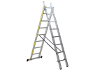 HB Trend Alu Bock- und Schiebeleiter, 2-tlg. Trend, 2x10 Sprossen, L= 3/4.94m - Garten