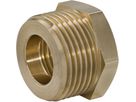Messing-Red-Nippel 1"- 1/2" flachdichtend, kurzes Gewinde - Messing-Gewindefittings
