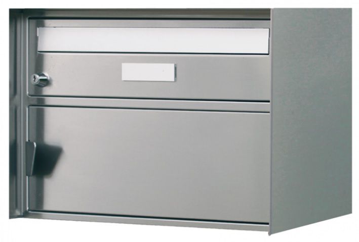 Gordola Nirosta, BxHxT= 415x310x306mm rostfrei, Edelstahl Optik - Briefkasten Huber