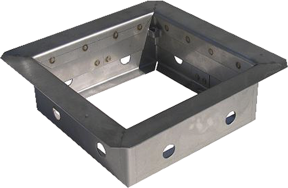 Aufsetzrahmen CrNi 100x100/H60- 80 430 verstellbar - Kiesrahmen und Kiesroste