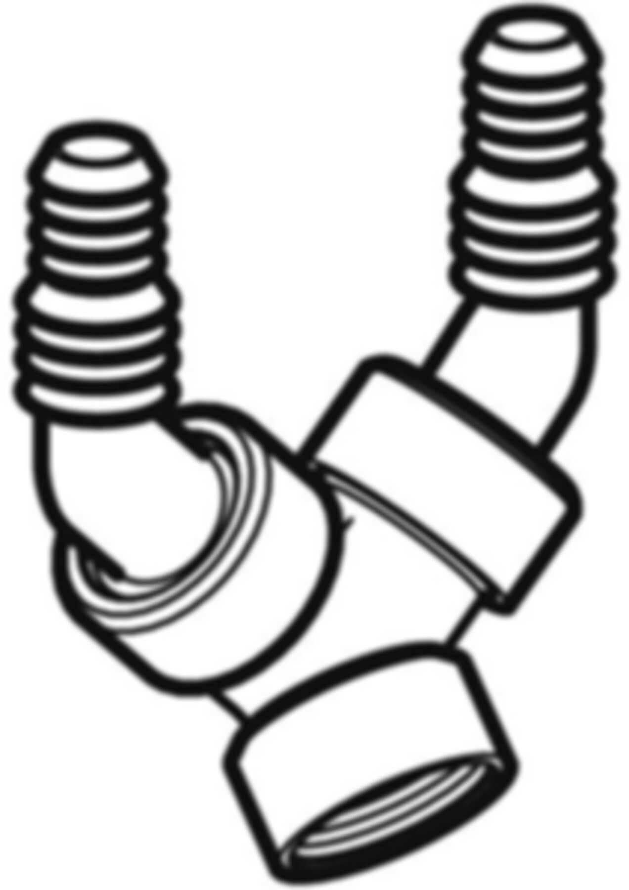 Doppel-Schlauchtülle zu Verschraubung PP 152.767.06.1 - Geberit-Sifon + Apparateanschlüsse