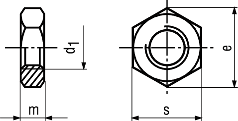 6-kt Mu ~0,5d INOX A4 BN631 DIN439B M3 - Bossard Schrauben