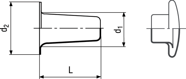 Nietteile für Hohlniete St vni BN945 DIN7331A 4x8x8 - Bossard Schrauben