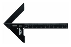 VOGEL Zentrierwinkel, Dur-Aluminium 100 x 70mm, schwarz - Winkelmessen