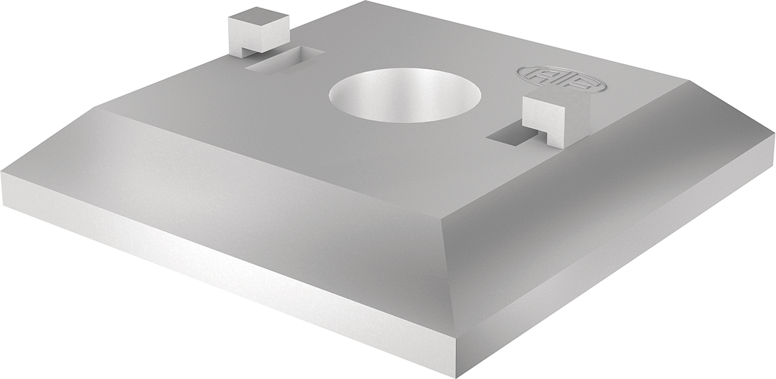 Grundplatte z/Leitungsh.Quadro PE grau AF 247.001.000 / AV 61 - AF Blitzschutzprogramm
