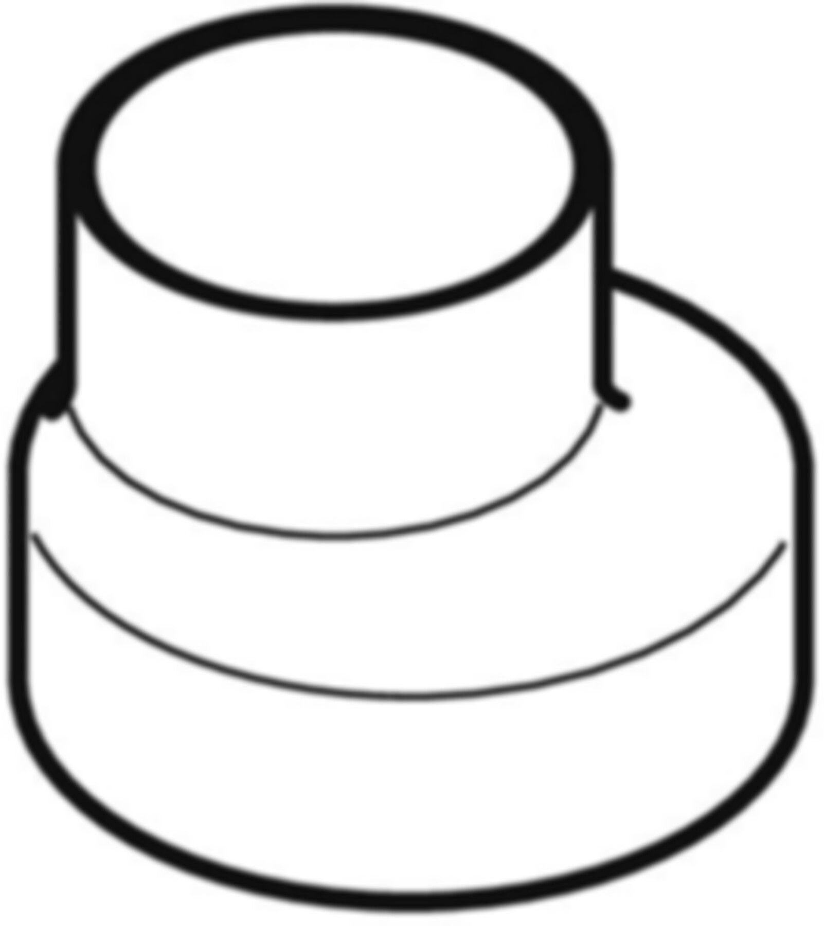 Reduktion exzentrisch lang 310.080.14.1 d 110/ 90mm - Geberit-PE-Silent-Formstücke