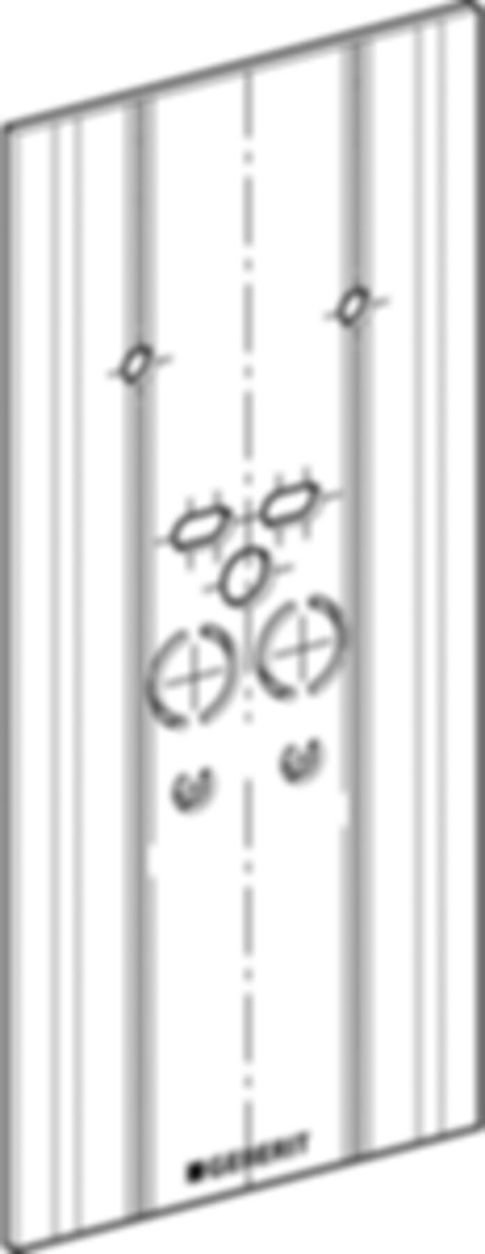 GIS Paneel Waschtisch-Element 461.074.00.1 für Einlocharmatur - Geberit-Duofix