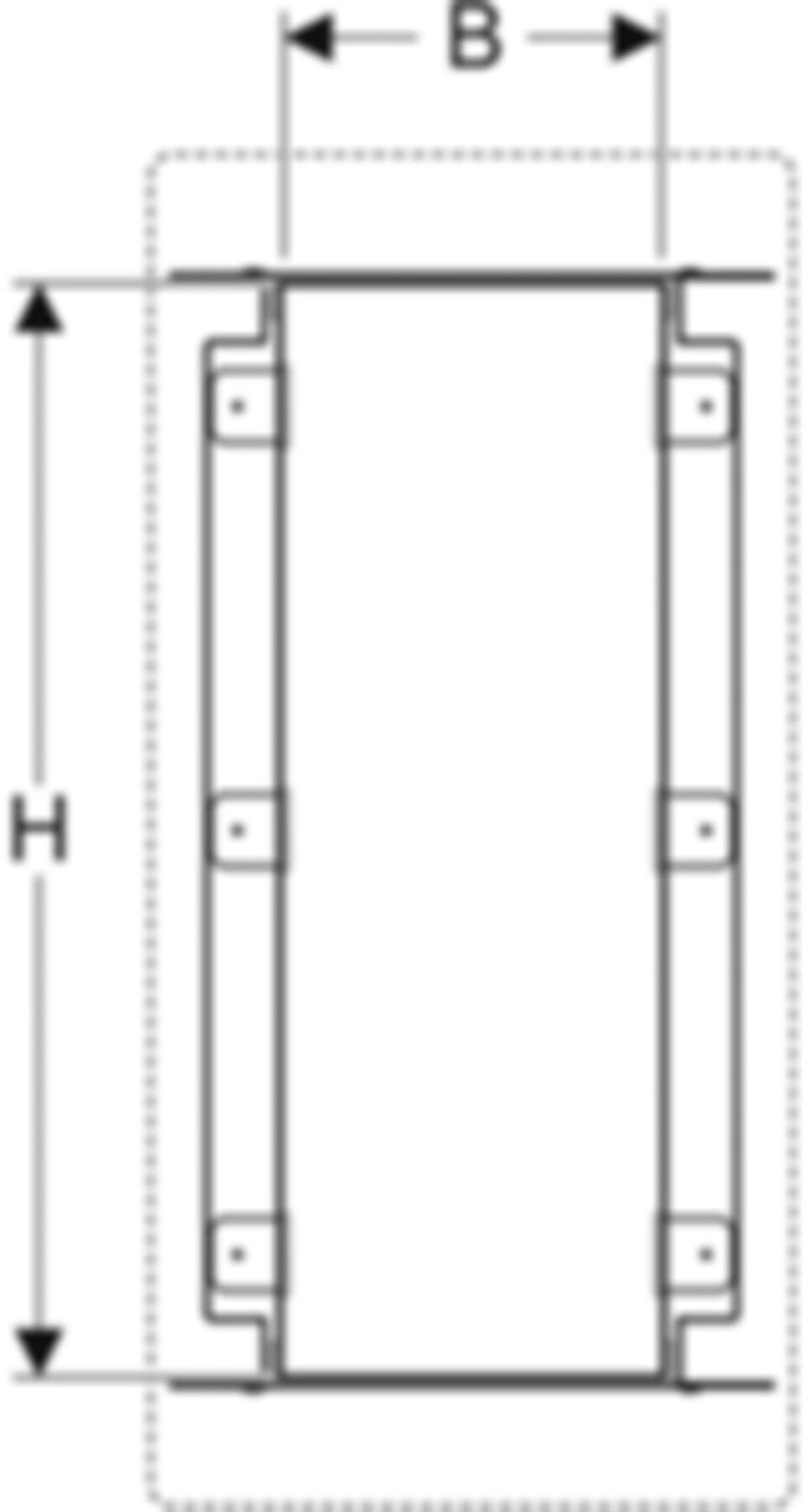 Nischenablagebox 461.790.00.1 mit Einlegeböden - Geberit-GIS