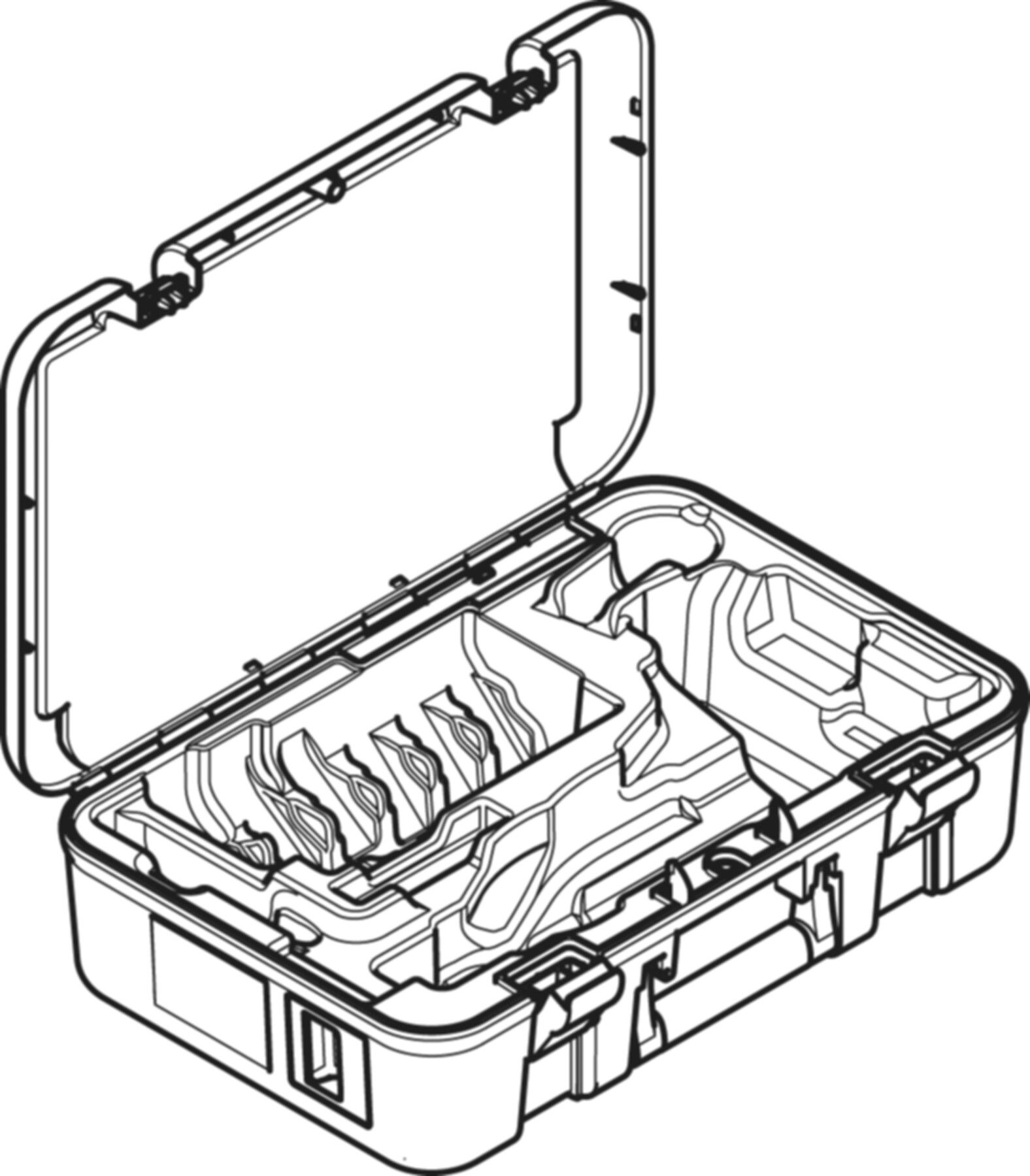 Koffer leer 691.135.00.1 für Mepla/Mapress Presswerkzeug(2),(3) Netzbetrieb - Mapress-Werkzeuge und Zubehör