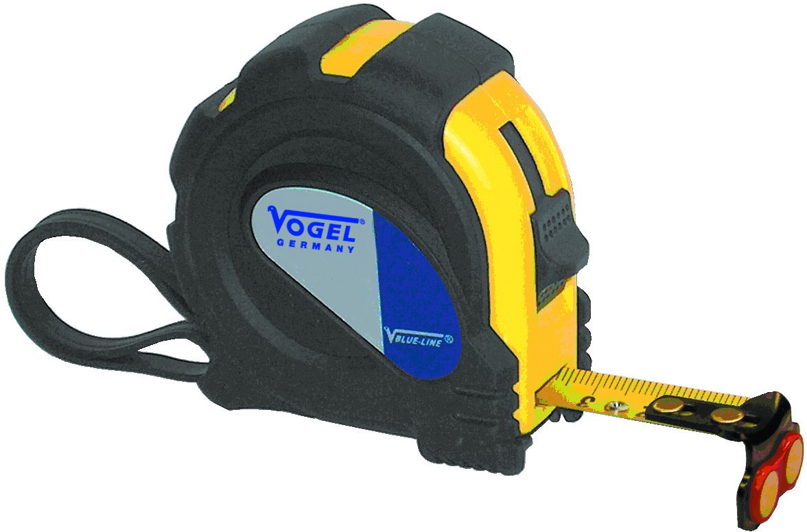 VOGEL Rollmeter L= 5m, B= 19mm, gummiertes Gehäuse - Längenmessen