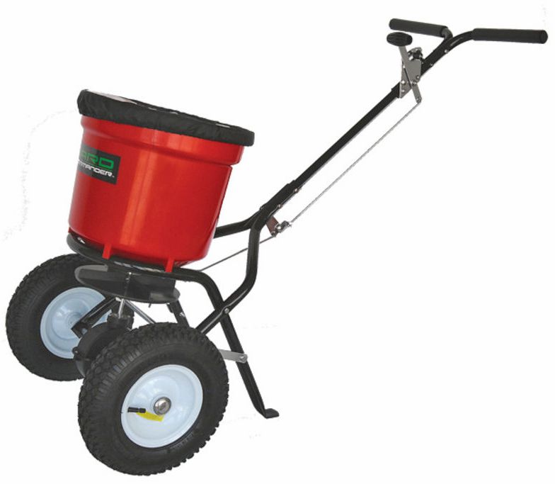 Streuwagen "Profi", robuste Ausführung 25L, Streuweite ca. 4m, Rot/Schwarz - Bauwerkzeuge