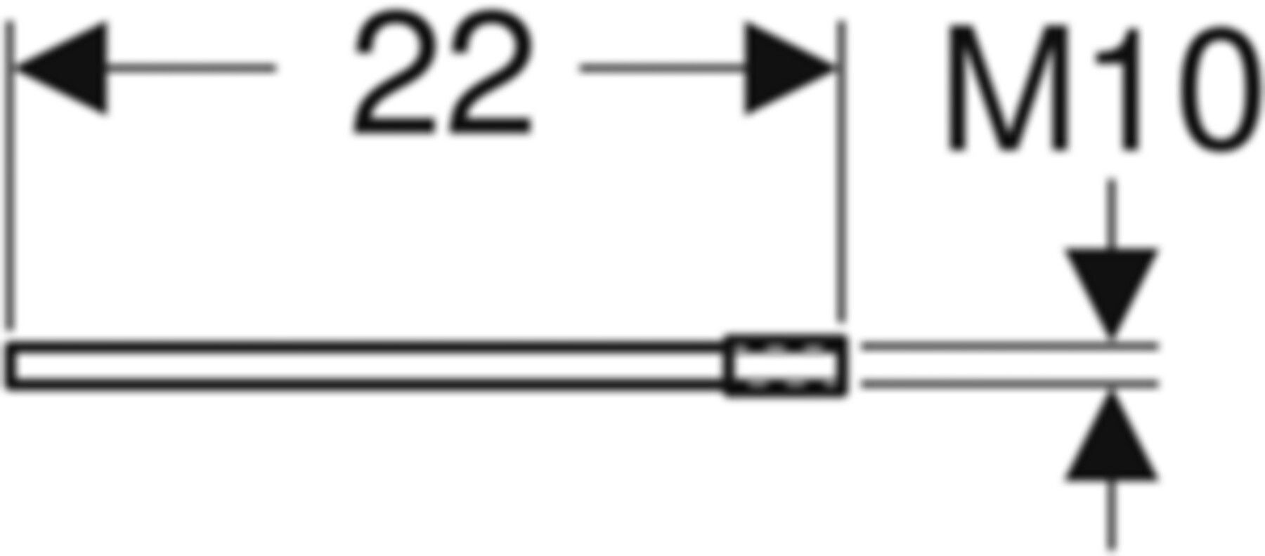 Bausatz-Verlängerung M10 x 220 mm Set à 2 Stück 111.887.00.1 - Geberit-Duofix