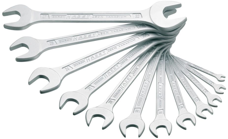 HAZET Doppel-Maulschlüssel-Satz, 12tlg. 450N/12SA - Schlüsselwerkzeuge