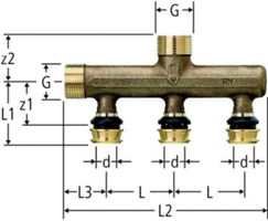 Verteiler 3-fach NUSSBAUM Optiflex-Flowpress