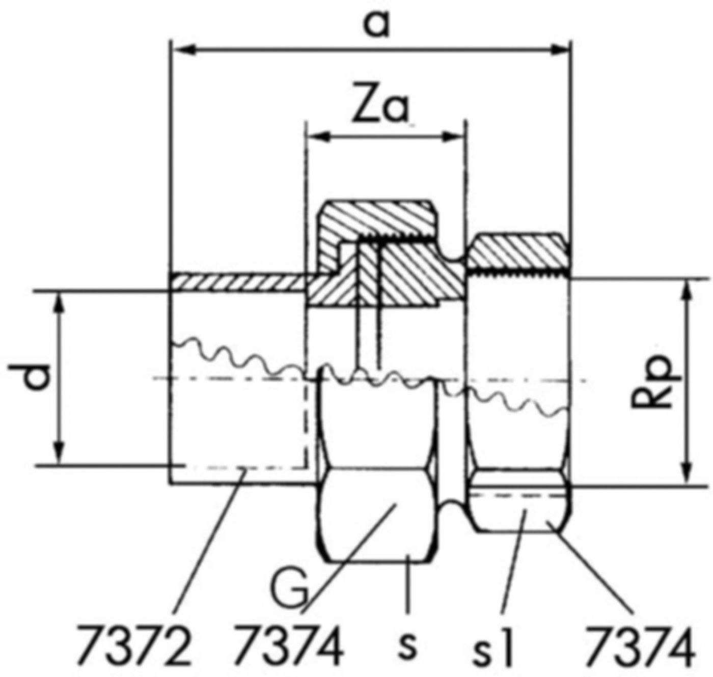 Löt-Verschraubung 7332 12- 3/8" 767 332 020 - GF Lötfittings