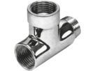 Adapter T-Stück Chrom 1/2" Zum Einbau der Elektro-Heizpatrone - Borer Heizkörper-Programm