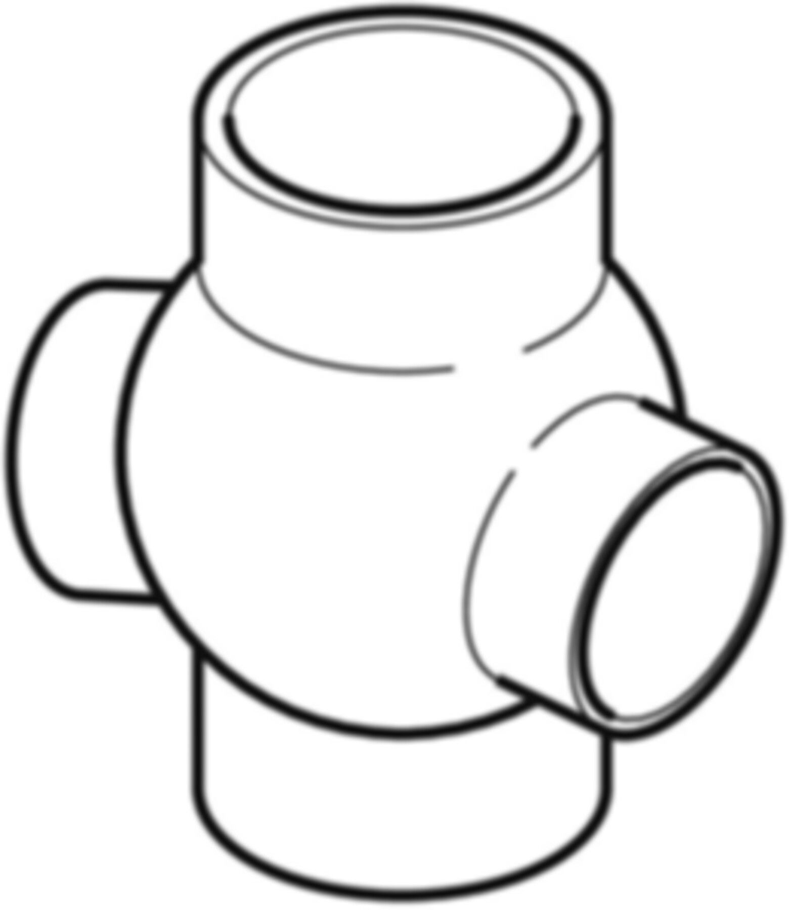 Eckabzweig 135° 369.385.16.1 d 160/110 mm - Geberit-PE-Formstücke