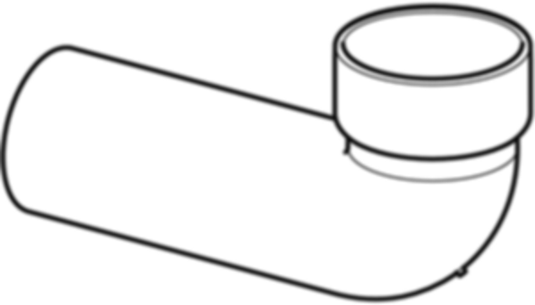 Bodenklosett-Bogen 88,5° 367.880.16.1 d 110/120mm - Geberit-PE-Formstücke