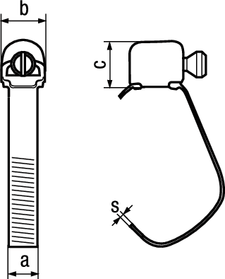 MIKALOR offen W2 INOX / St vz BN20557 ø11-19 - Schläuche, Schlauchbriden