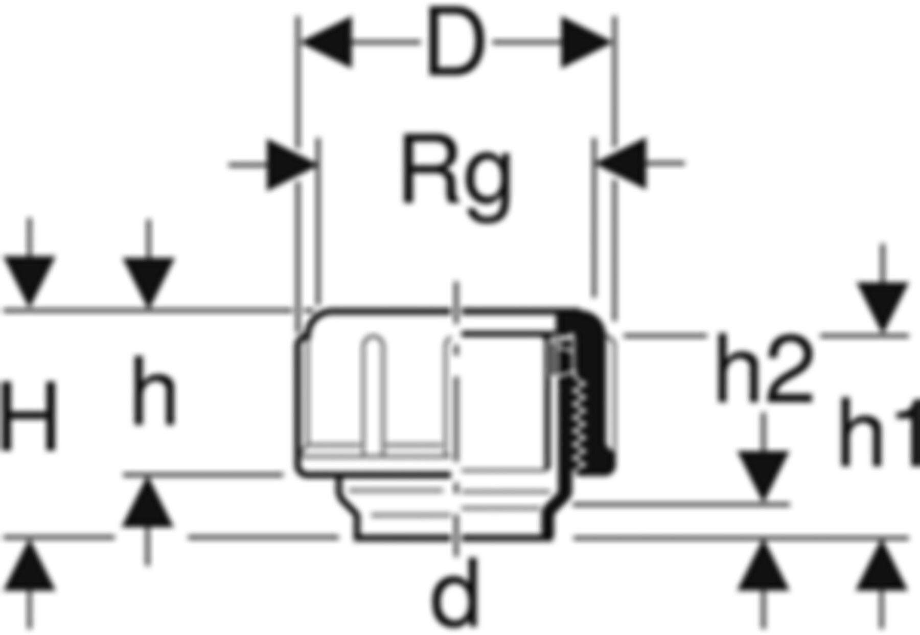 Stutzen mit Verschlusskappe komplett d 90mm 366.750.16.1 - Geberit-PE-Formstücke