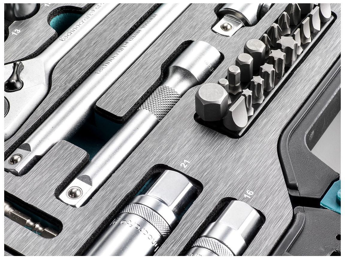 TECHNOCRAFT Steckschlüssel-Satz "SILVERLINE" 47-tlg., 1/4", 4-14mm - Steck- und Drehmomentschlüssel