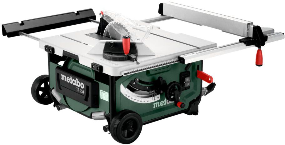 Tischkreissäge mit Trolleyfunktion TS 254 M 230V, 2000W, Ø 254mm, 33.4kg - Metabo Elektrowerkzeuge