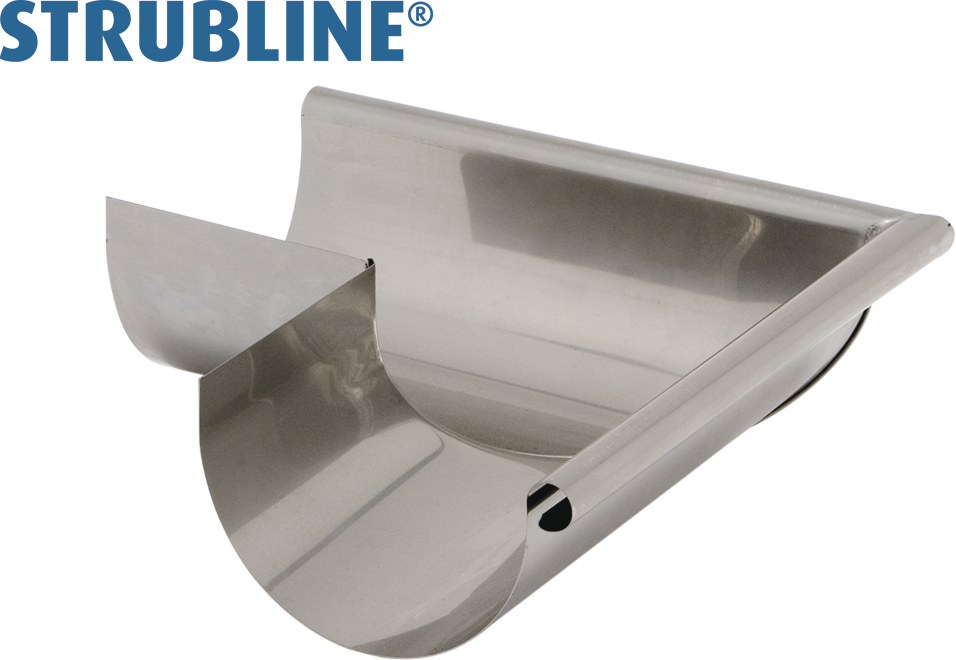 Rinnenwinkel äussere 250 mm 140 gefalzt/gelötet "Strubline" - Verzinkte Spenglereihalbfabrikate