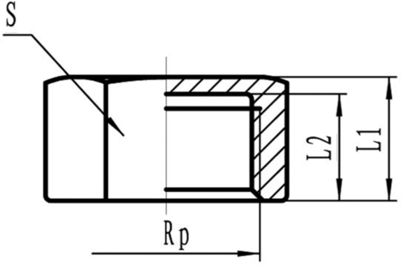 Inox-6-Kant Kappe 4" 1300 - Rostfreie Gewindefittings