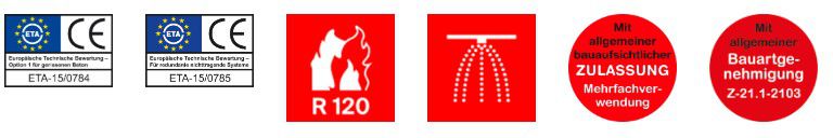 MULTI-MONTI Innengewindeanker MMS-Plus I 7.5 x 40 SW 13 , IG M 8/10 , blauverz. - Beton- und Maurerschrauben