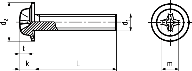 Linsensschr Phil ecosyn®fix 4.8 vzb BN4825 M4x8 - Bossard Schrauben