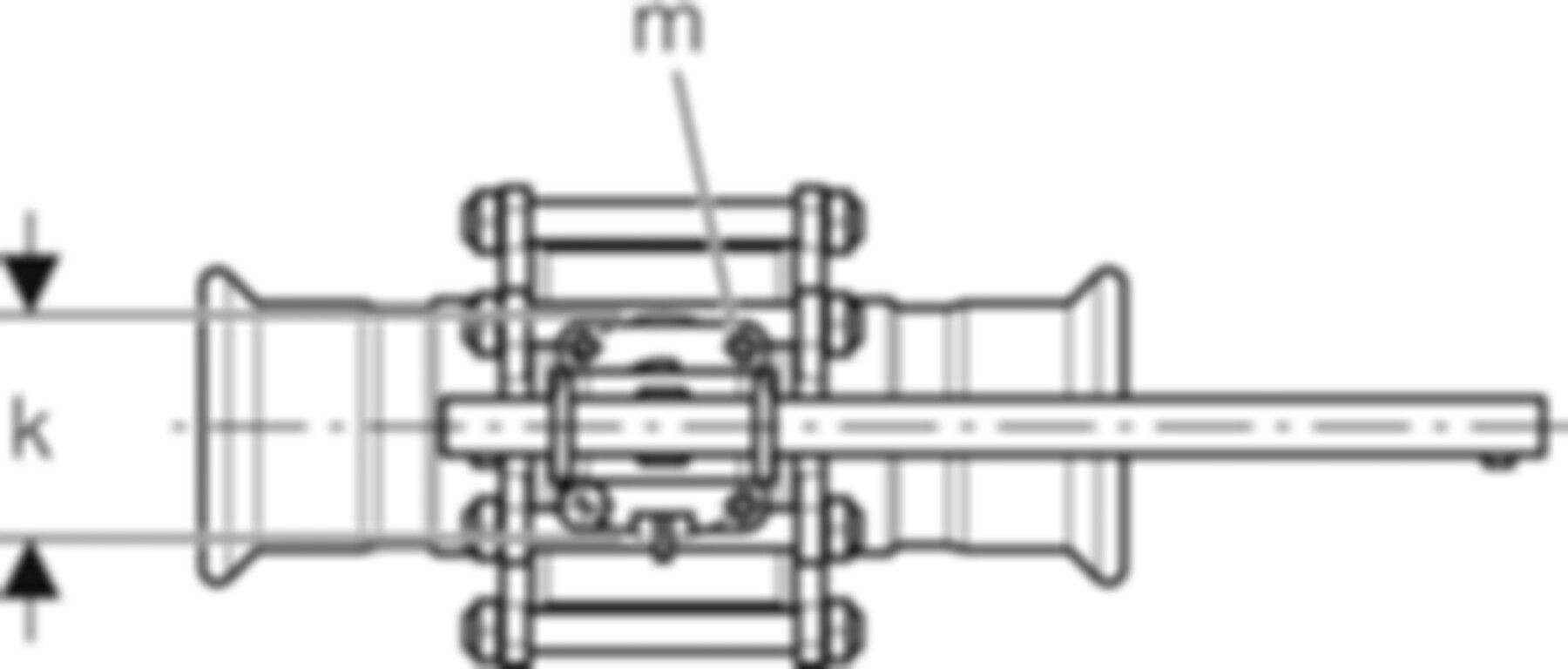 Kugelhahn geflanscht 76.1mm 92107 - Geberit Systemventile / Armaturen