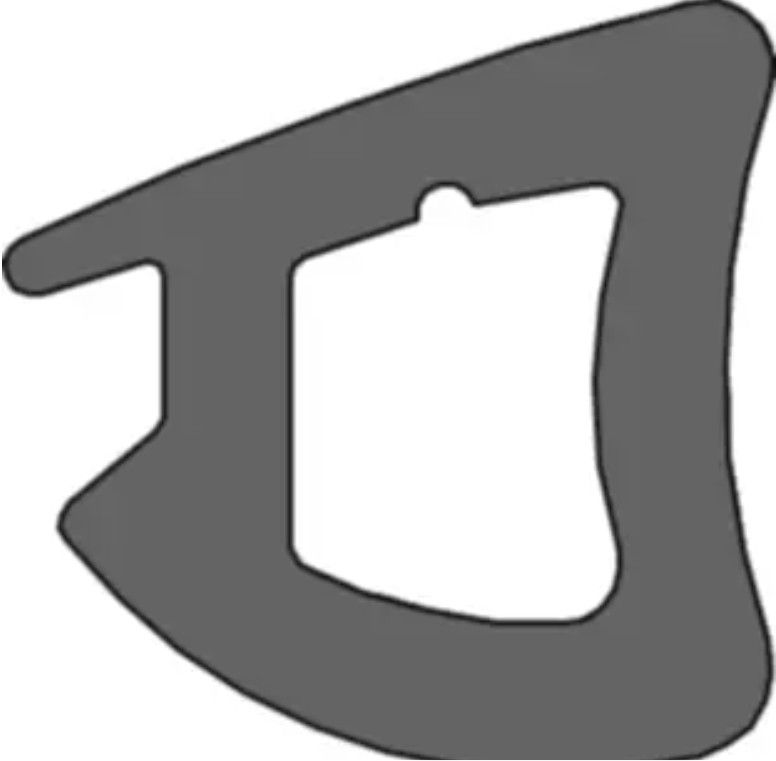 Dichtungsprofil für Trockenverglasung für Glas 13 mm, schwarz, Rol à 25 m, EPDM APCH - INOXTECH-Handlauf-/Geländer-System