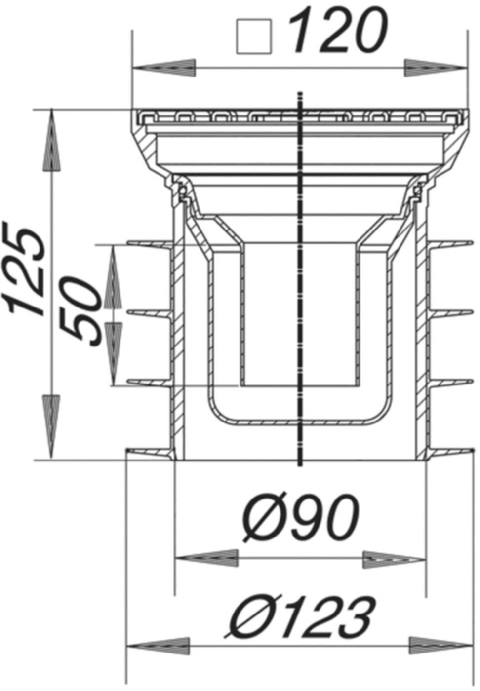 Bodenablauf Pronto K Rahmen Kunststoff begehbar 300 Kg DN 125 3-700384 - SCHACO Entwässerungstechnik