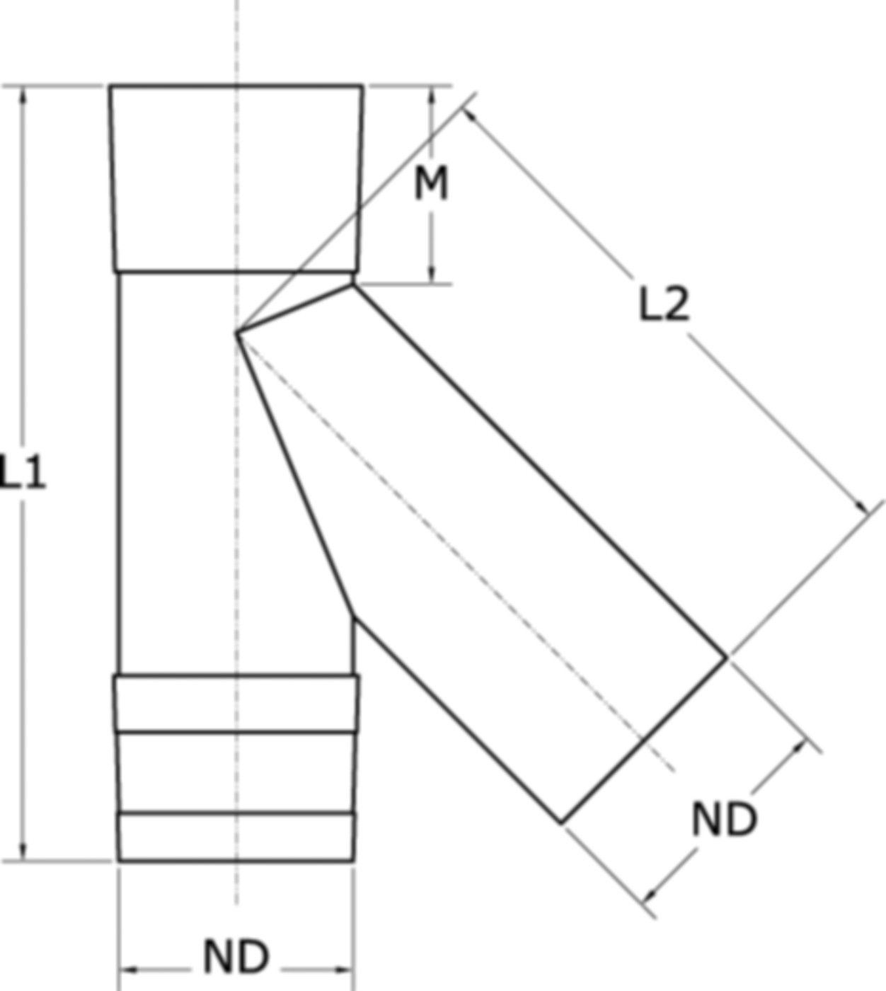 Anschlussstutzen 45° BRUBA