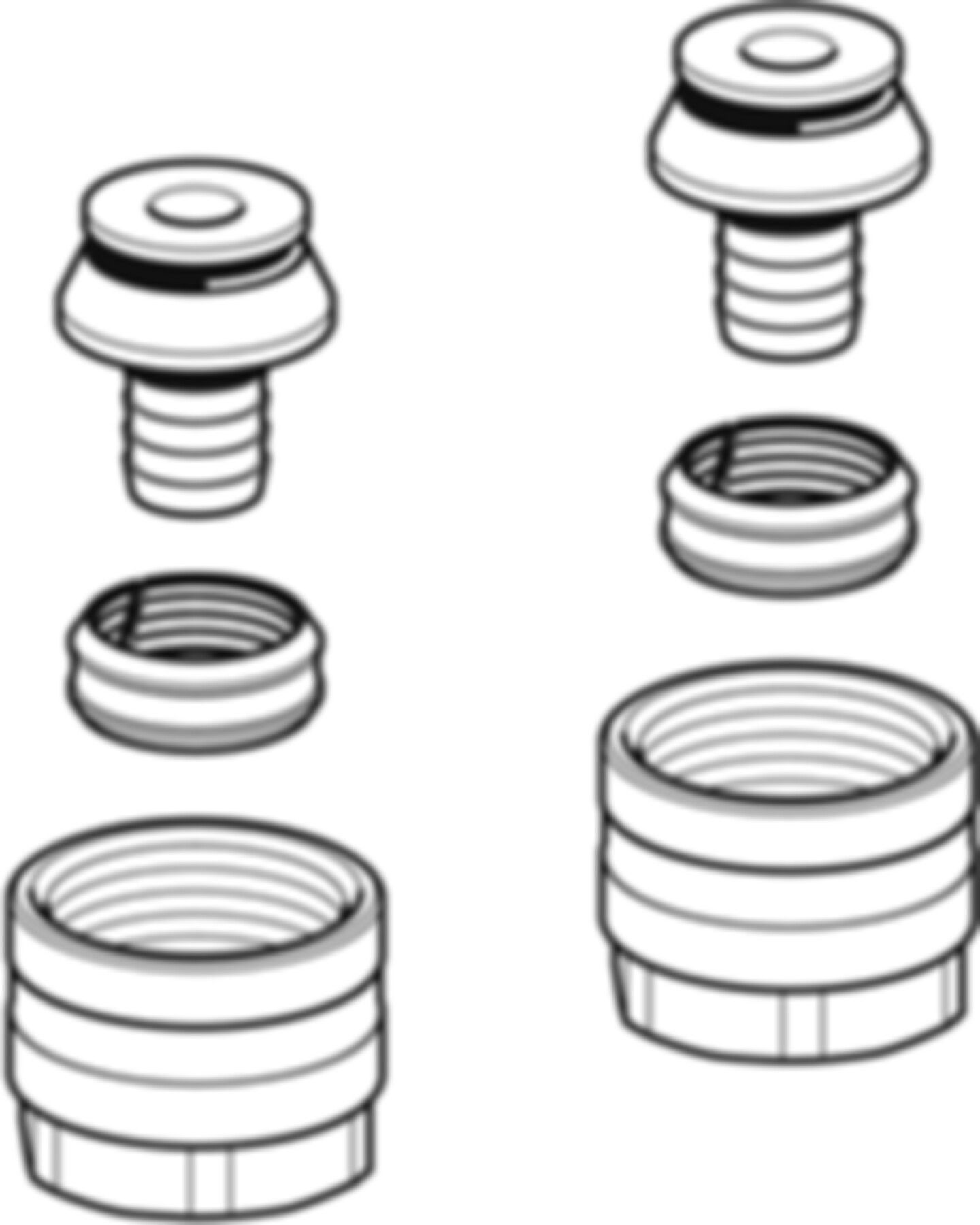 Anschlussverschraubung 20mm-3/4" 651.534.22.2 zu Eurokonus 3/4" - Geberit-Push Fit-Formstücke