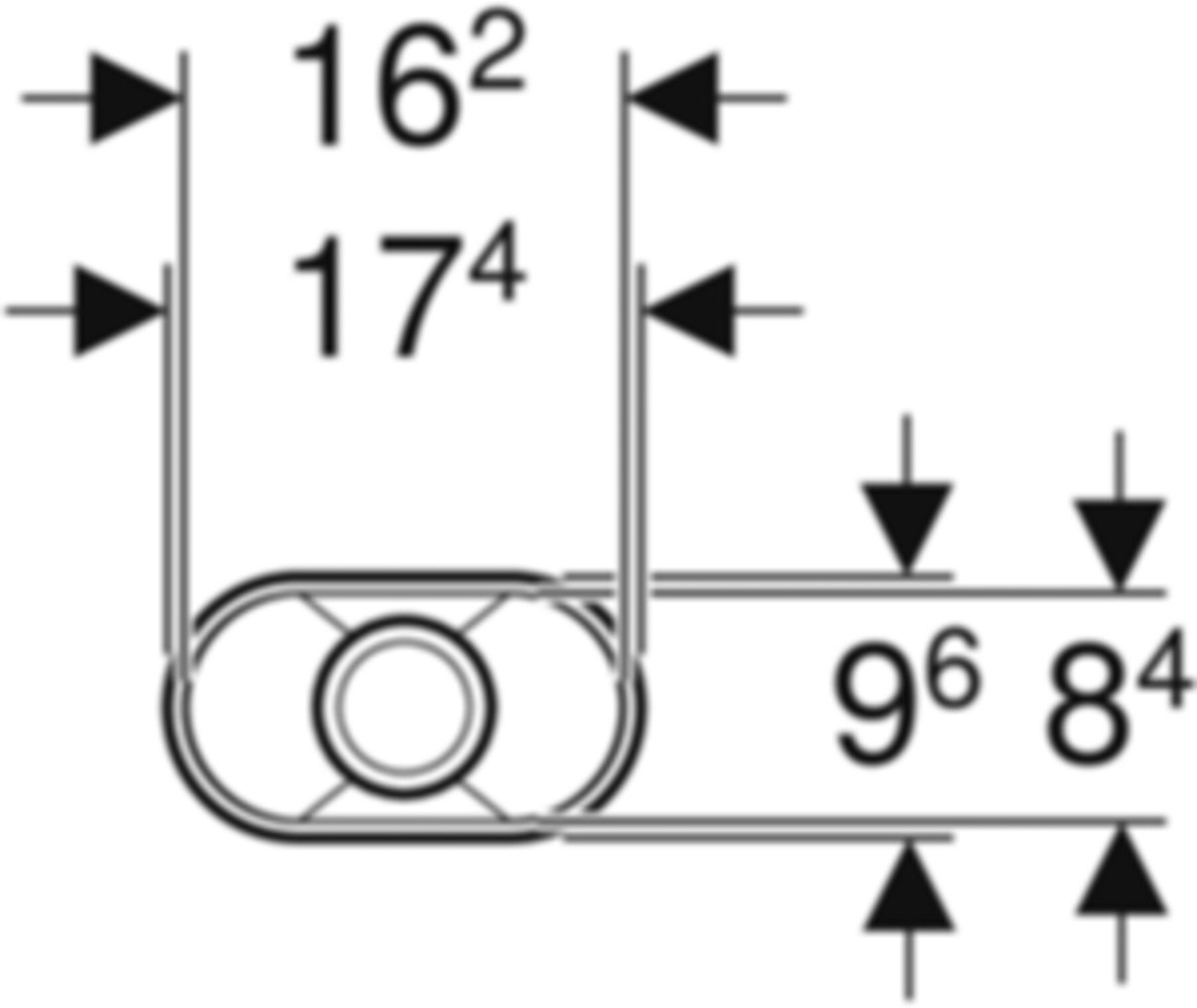Trichter oval sifoniert d 56mm 352.354.16.1 - Geberit-Sifon + Apparateanschlüsse