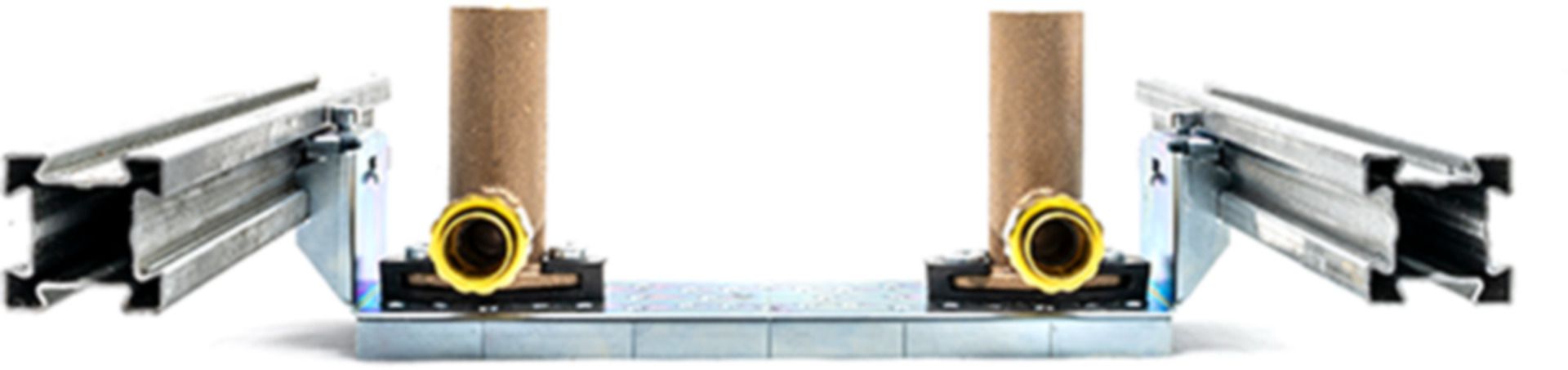 Armaturenplatte für GIS Profil mit Armaturenanschl. 1/2" x 16mm 5458.020 - JRG Sanipex-Rohre und Formstücke