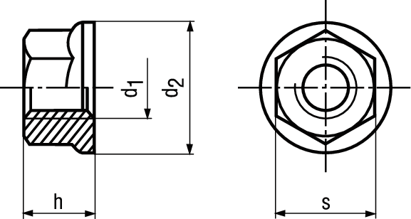 6-kt Mu mit Flansch St 8 vzg BN1973 DIN6923 M5 - Bossard Schrauben