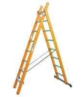 HB GFK Schiebebockleiter, 2 tlg Typ 113, 2x6 Sprossen, L=1.91/2.75m - Garten