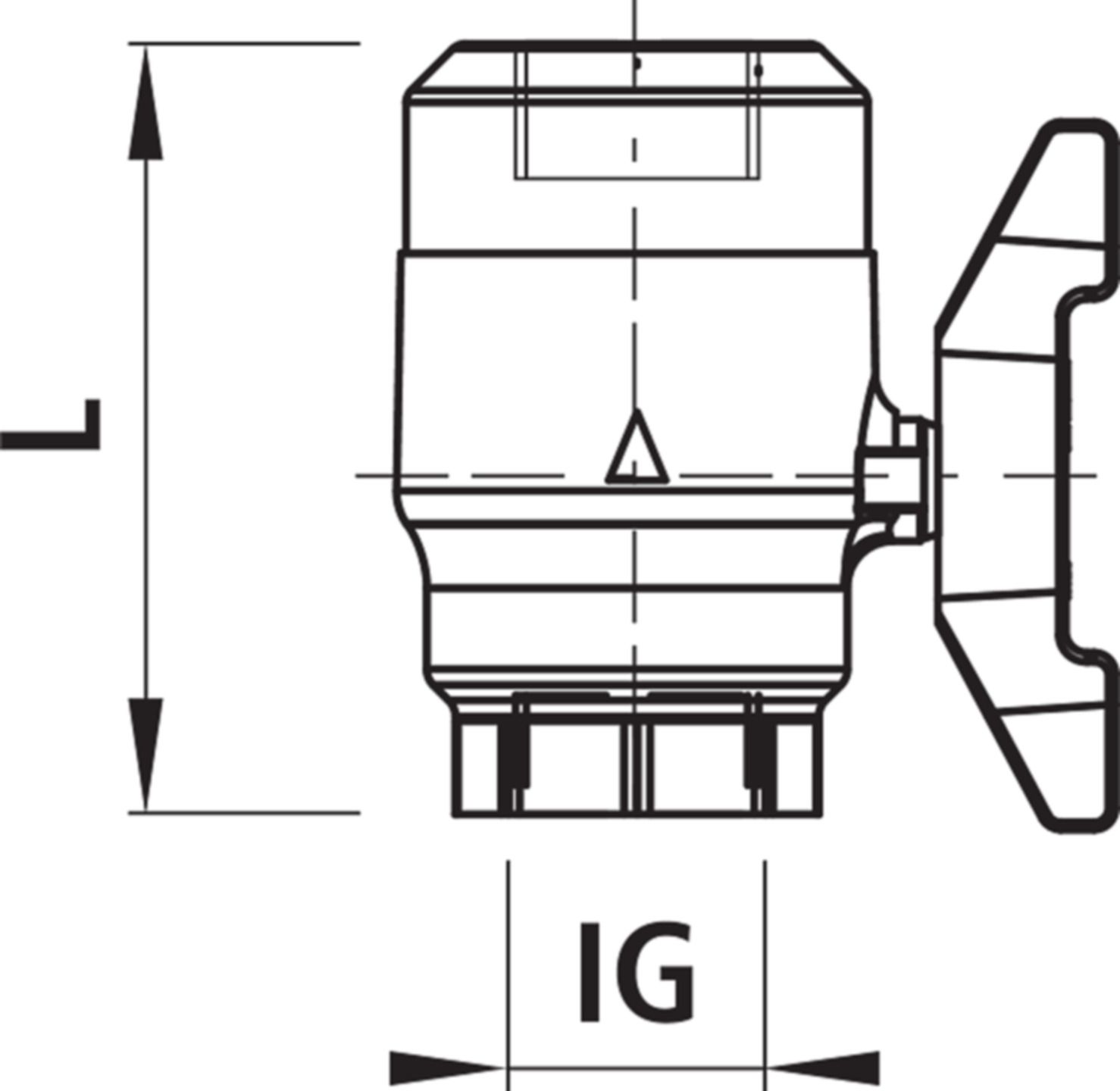 Kugelhahn für Gas 6887 mit Trennstelle 2" - Hawle Armaturen