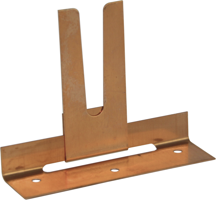 Schiebehaften m/Hosenh. CU Nr.1 725 für Stehfalz-Blechdächer 2-teilig - Haften für Blechdach