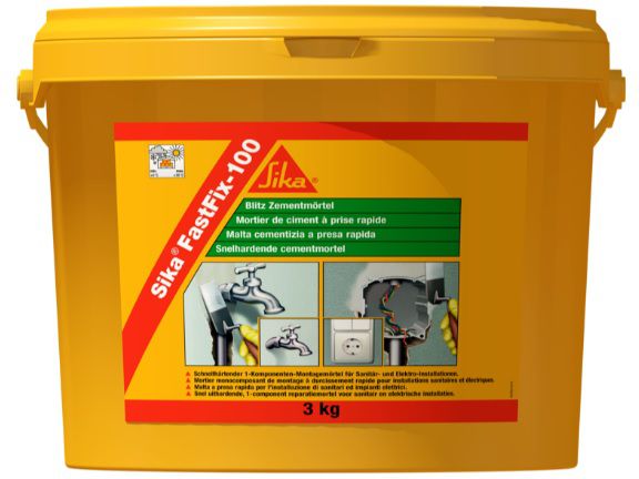 Sika FastFix-100 Blitz Zementmörtel Kessel à 3kg, grau - Dichten
