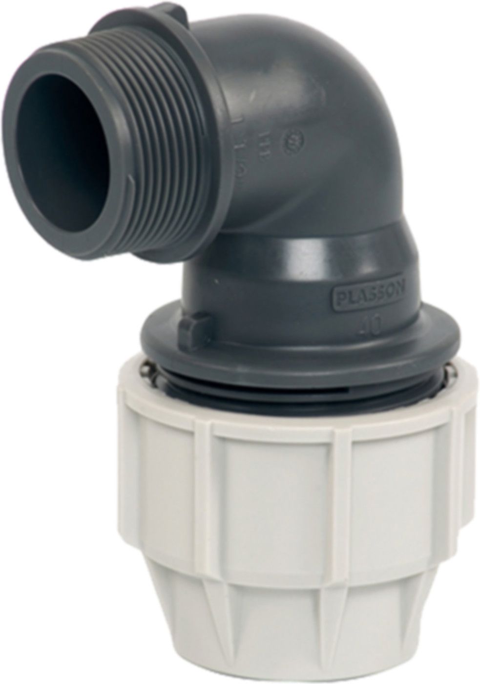 Winkel 90° mit AG 7850 d 25mm - 3/4" - Plasson-Klemmfittinge